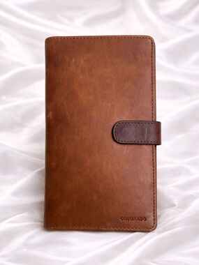 Colorado RFID Brown Genuine Leather Travel Wallet